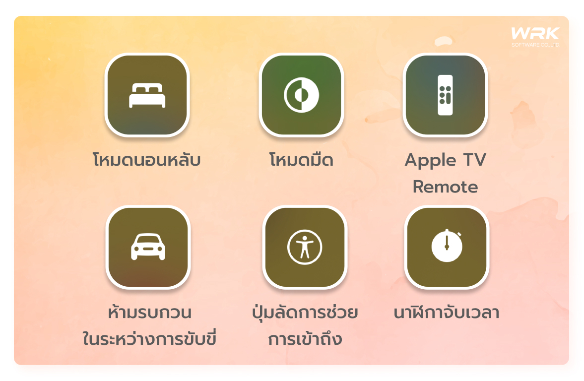 คีย์ลัด Control Center บน iPhone